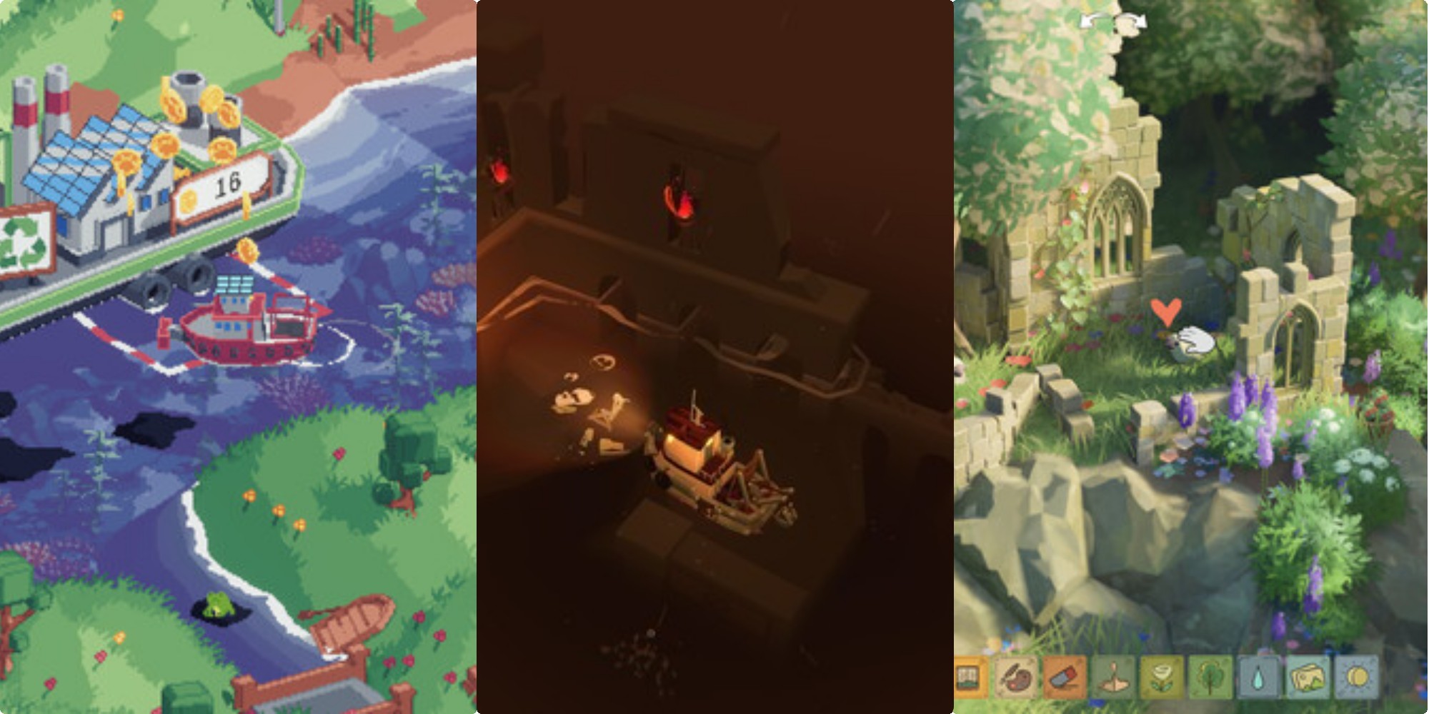 Spilled, Dredge, Tiny Glade